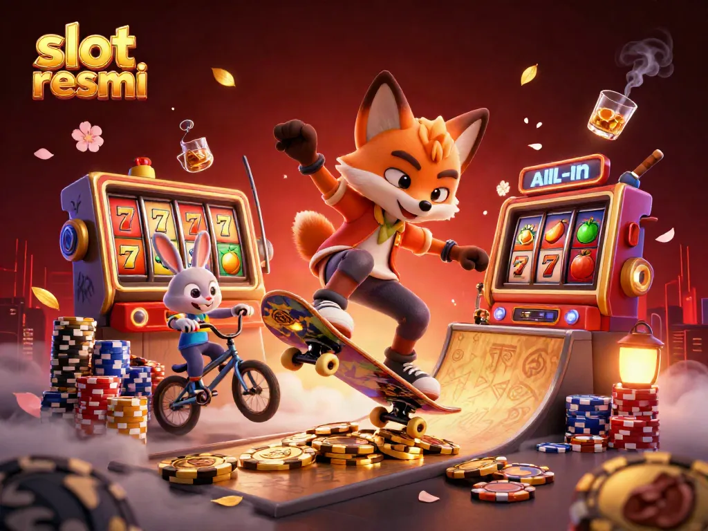 Experience thrilling gameplay at slot resmi with vibrant characters and casino elements.